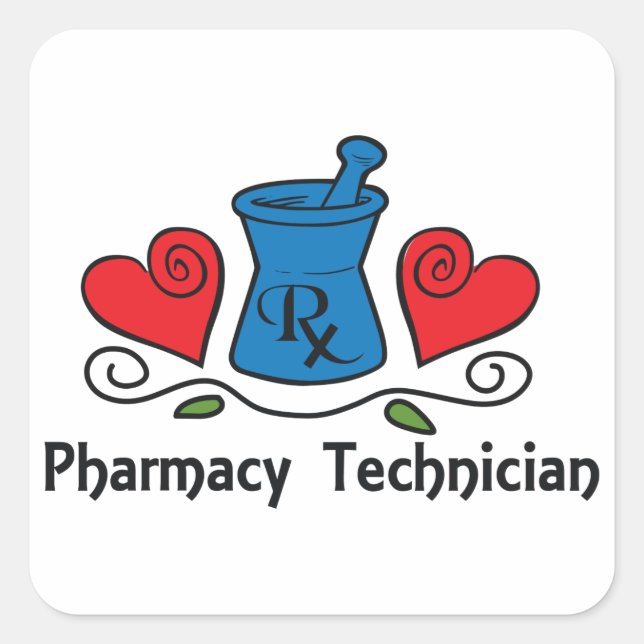 Pharmazeutischer Unternehmer Quadratischer Aufkleber (Vorderseite)