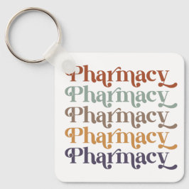 Pharmazeutischer Unternehmer Retro Pharmacy Studiu Schlüsselanhänger