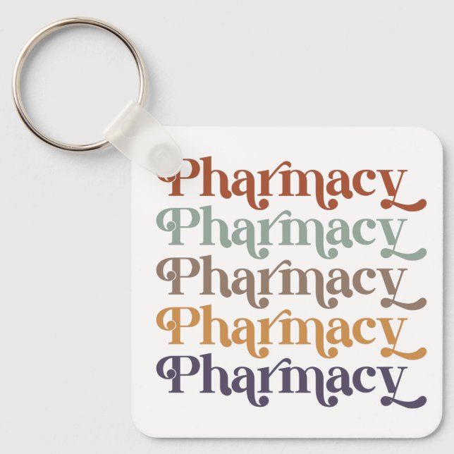 Pharmazeutischer Unternehmer Retro Pharmacy Studiu Schlüsselanhänger (Vorderseite)