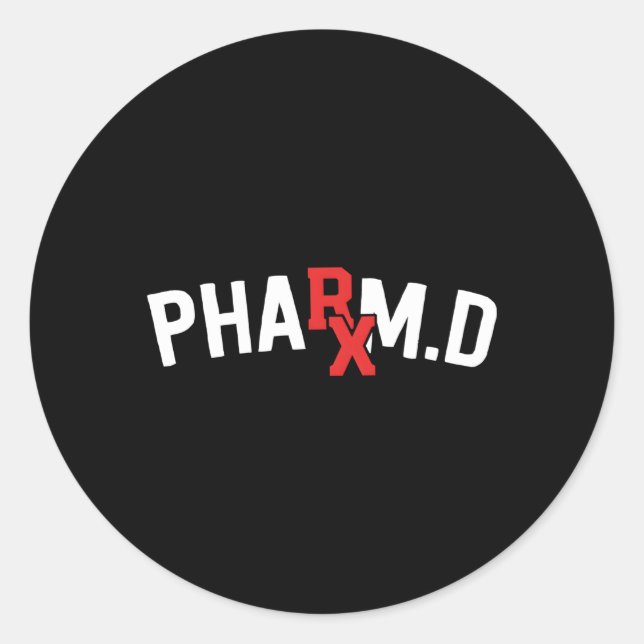 Pharmazeutischer Unternehmer Rx Pharm Runder Aufkleber (Vorderseite)