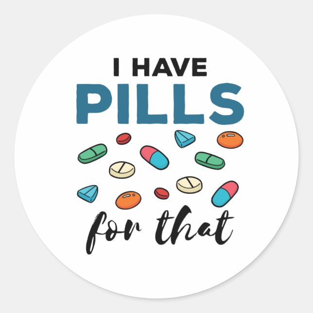 Pharmazeutischer Unternehmer Tech Ich habe dafür T Runder Aufkleber (Vorderseite)