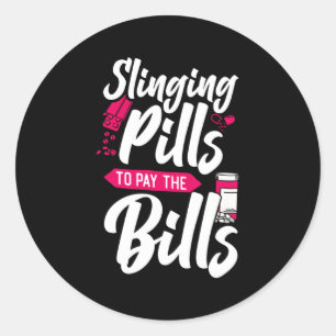 Pharmazeutischer Unternehmer Technischer Apotheker Runder Aufkleber