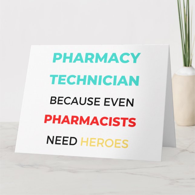 Pharmazeutischer Unternehmer, weil sogar Apotheker Karte (Vorderseite)