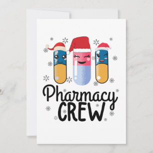 Pharmazie-Crew. Apotheker Weihnachts-T - Shirt Einladung