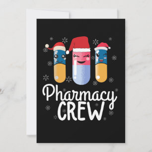 Pharmazie-Crew. Apotheker Weihnachts-T - Shirt Einladung