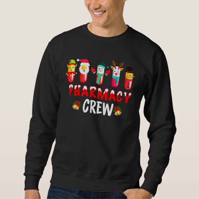 Pharmazie-Crew Funny Pharmacists Tech Christmas Sweatshirt (Vorderseite)