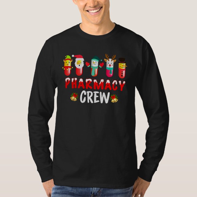 Pharmazie-Crew Funny Pharmacists Tech Christmas T-Shirt (Vorderseite)