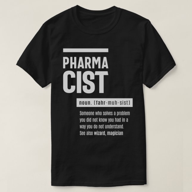 Pharmazie Definition Funny Gift T-Shirt (Design vorne)