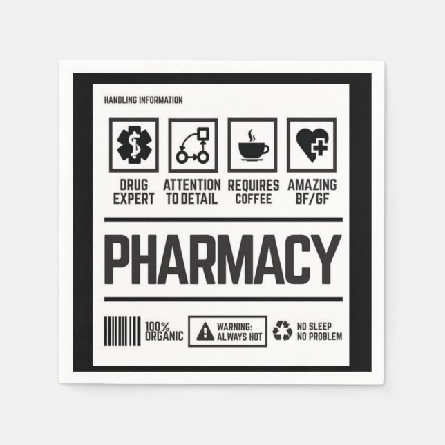 Pharmazie-Experten Aufmerksamkeit für Details Serviette (Vorderseite)