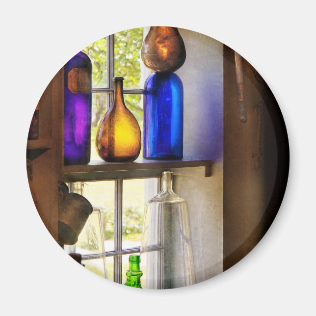 Pharmazie - Farbiges Glas Magnet (Vorne)