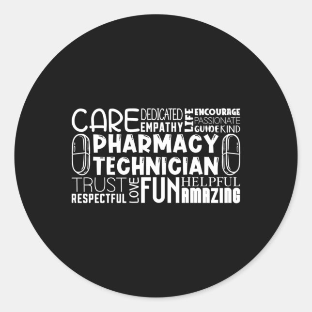 Pharmazie Tech Zitat Arzneimittel Apotheker Runder Aufkleber (Vorderseite)