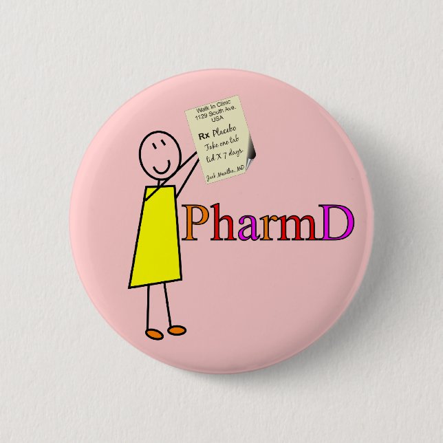 PharmD Apotheken-Studenten-Geschenke Button (Vorderseite)