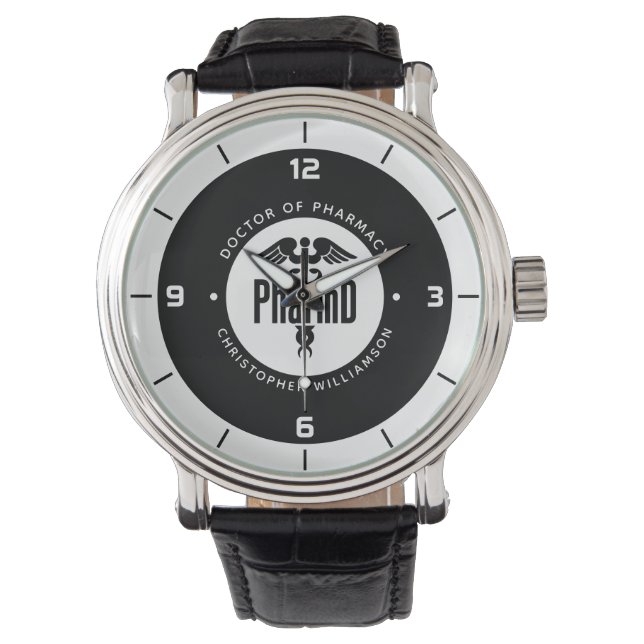 PharmD Arzt des Pharmazeutischen Abschlusses Apoth Armbanduhr (Vorderseite)