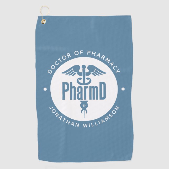 PharmD Arzt des Pharmazeutischen Abschlusses Apoth Golfhandtuch (Vorderseite)