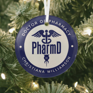 PharmD Arzt des Pharmazeutischen Abschlusses Apoth Ornament Aus Glas