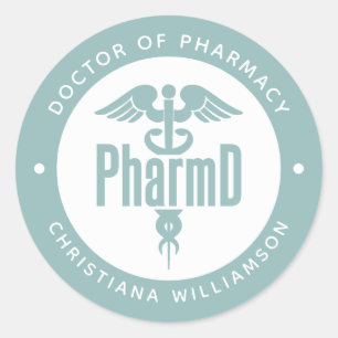 PharmD Arzt des Pharmazeutischen Abschlusses Apoth Runder Aufkleber