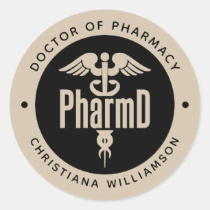 PharmD Arzt des Pharmazeutischen Abschlusses Apoth Runder Aufkleber