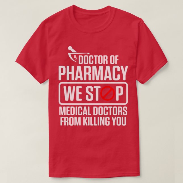 PharmD Arzt für Pharmacy Medical Doctorate Gradua T-Shirt (Design vorne)