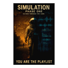 Phase 1 Poster - Glitch Astronaut Art