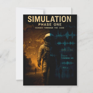 Phase 1 Poster - Glitch Astronaut Art Postkarte