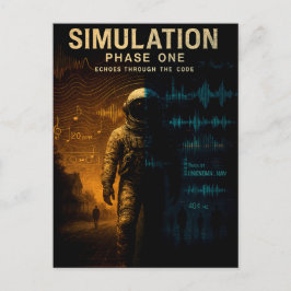 Phase 1 Poster - Glitch Astronaut Art Postkarte