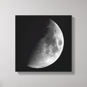 PHASEN DER MOND-REIHE, HALBMOND. FOTO 2 VON 5 LEINWANDDRUCK