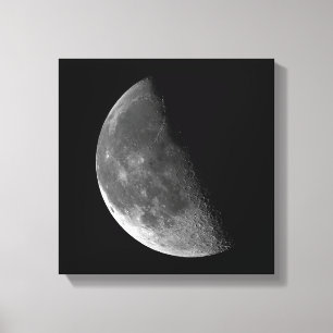 PHASEN DER MOND-REIHE, HALBMOND. FOTO 4 VON 5 LEINWANDDRUCK