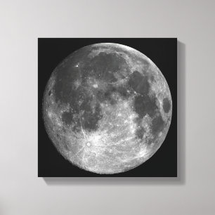 PHASEN DER MOND-REIHE, VOLLMOND. FOTO 1 VON 5 LEINWANDDRUCK