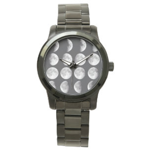 Phasen der Mondbeobachtung Armbanduhr