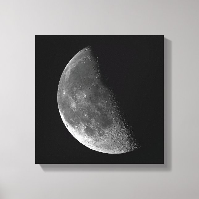 PHASEN DER MOONSERIE, HALBMOND. FOTO 4 VON 5 LEINWANDDRUCK (Vorderseite)