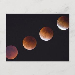 Phasen der totalen Mondfinsternis Seattle Postkarte