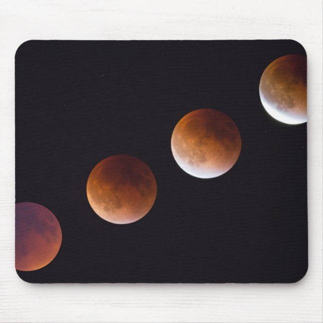 Phasen des gesamten Lunar-Eclipses | Seattle Mousepad (Vorne)