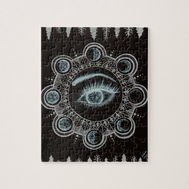 Phasen des Mond-Auges (Vertikal)