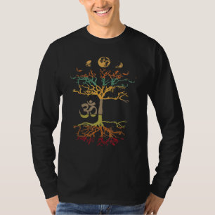 Phasen des Mond Tree of Life Vintag Retro Om T-Shirt