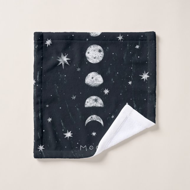 Phasen des Mond-Waschtuchs Waschlappen (Waschlappen)