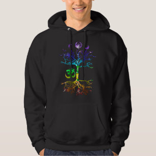 Phasen des Mondbaums des Lebens Om Chakra Hoodie