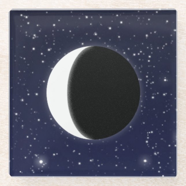 Phasen des Mondes, 2 von 6 Glasuntersetzer (Vorderseite)