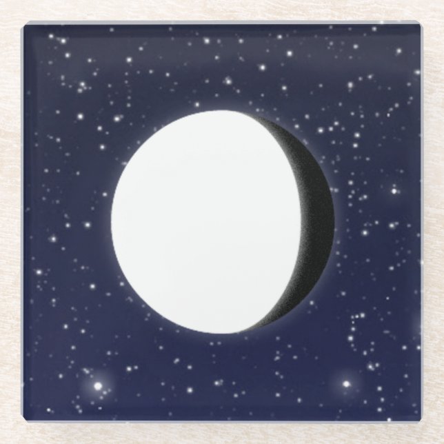 Phasen des Mondes, 5 von 6 Glasuntersetzer (Vorderseite)