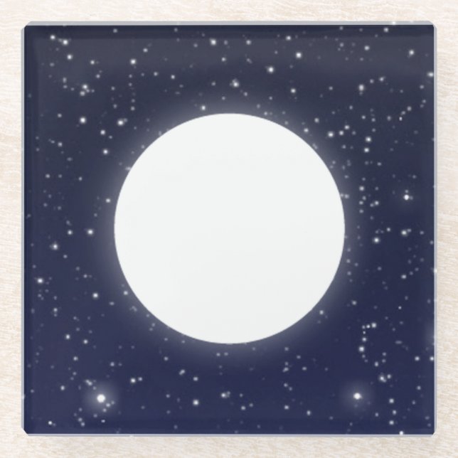 Phasen des Mondes, 6 von 6 Glasuntersetzer (Vorderseite)