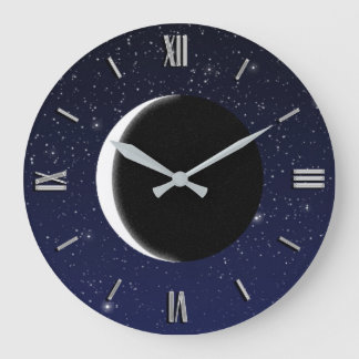 Phasen des Mondes Große Wanduhr