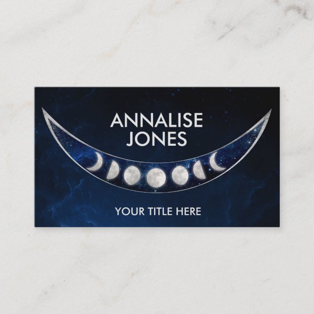 Phasen des Mondes - nebulanische Visitenkarte (Vorderseite)
