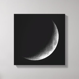 PHASEN DES MONDES, SICHELFÖRMIGER MOND. FOTO 3 VO LEINWANDDRUCK