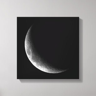 PHASEN DES MONDES, SICHELFÖRMIGER MOND. FOTO 5 VO LEINWANDDRUCK