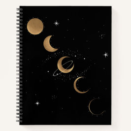 Phasen des Moon Spiral-Notebooks Notizbuch