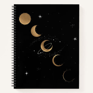Phasen des Moon Spiral-Notebooks Notizbuch