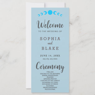 Phases de la Lune bleue Programme de mariage bleu