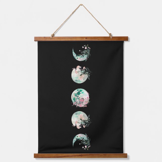 Phases de la lune Tapisserie murale en bois (Recto)
