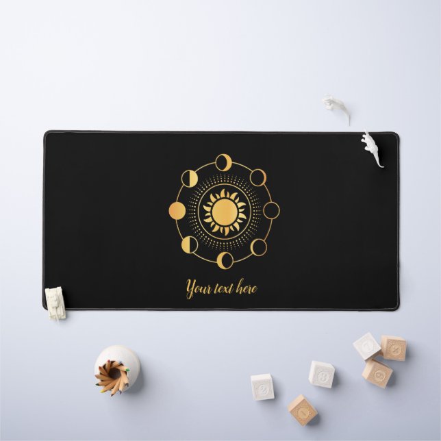 Phases Gold Sun & Moon personnalisables (Tableau pour enfants)