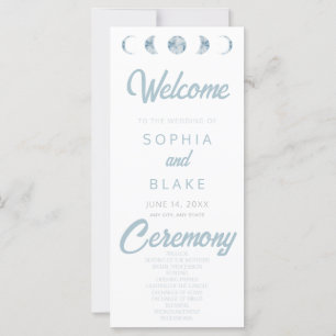 Phases minimalistes de la lune Programme de mariag