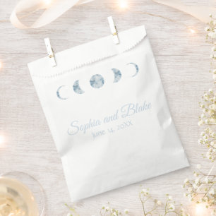 Phases minimalistes Lune Mariage Faveur Sacs